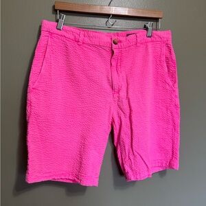 Vineyard‎ Vines Men’s Size 33 Neon Pink Stretch Thigh Chino Textured Shorts